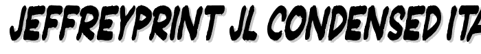 JeffreyPrint JL Condensed Italic font